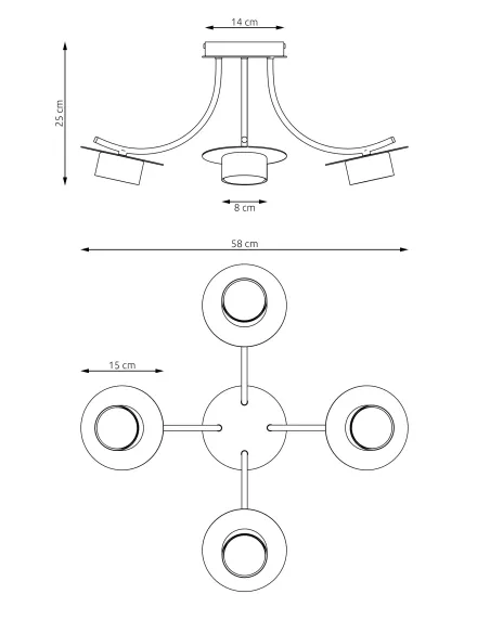Lampa sufitowa ENSO 4 EMIBIG