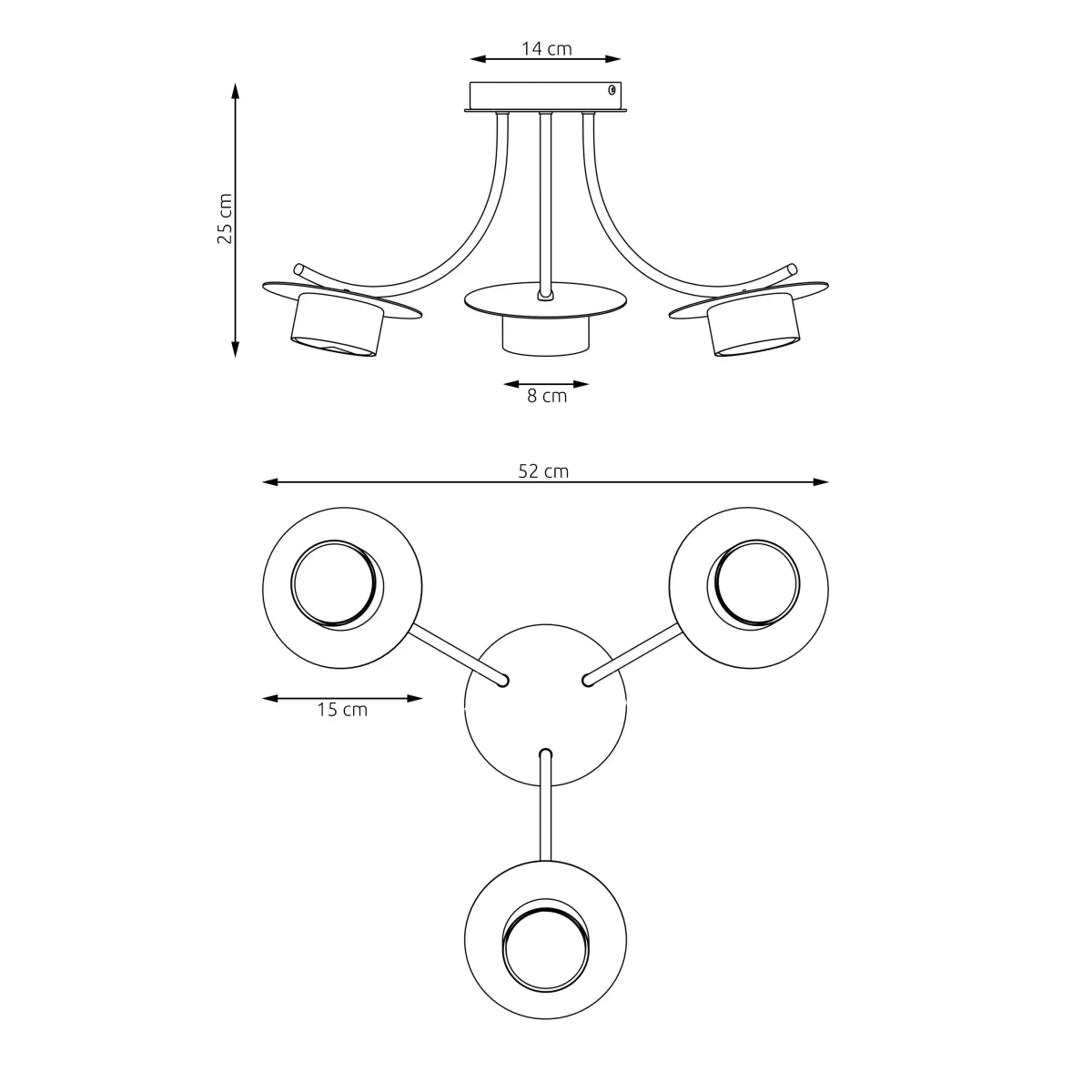 Lampa sufitowa ENSO 3 EMIBIG