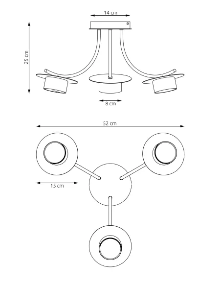 Lampa sufitowa ENSO 3 EMIBIG