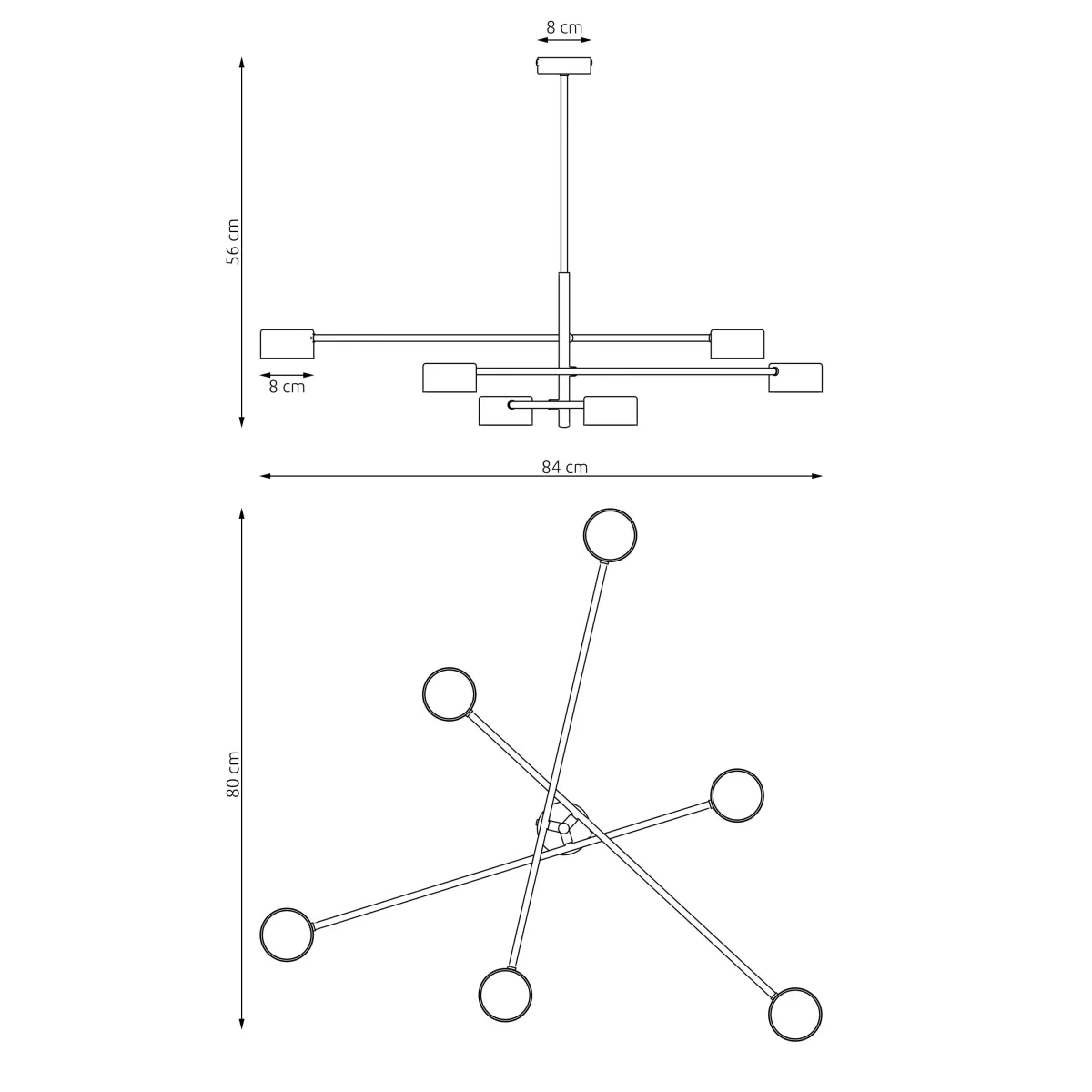 Lampa sufitowa NATSU 6 EMIBIG