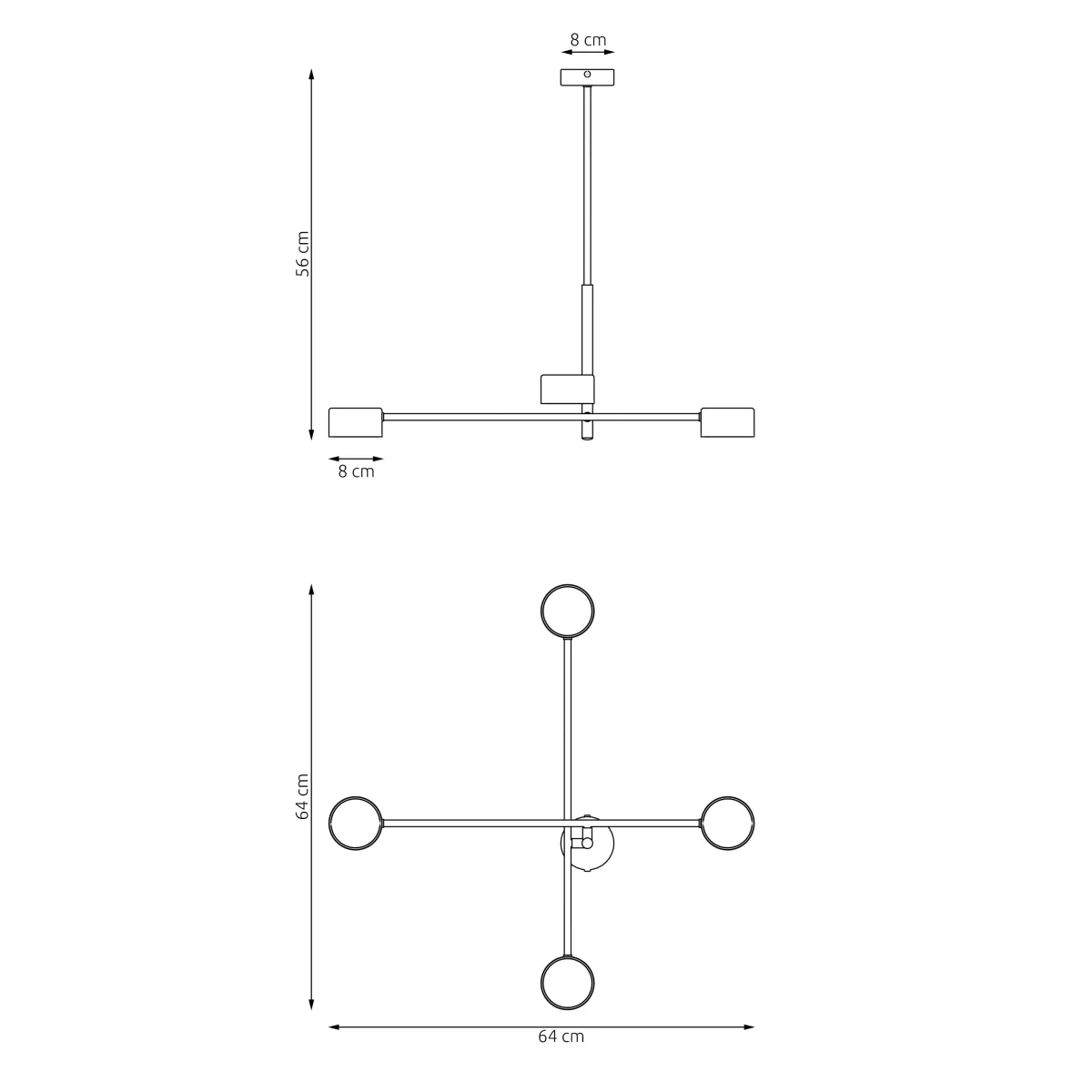 Lampa sufitowa NATSU 4 EMIBIG