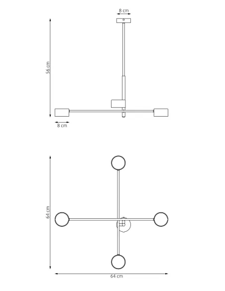 Lampa sufitowa NATSU 4 EMIBIG