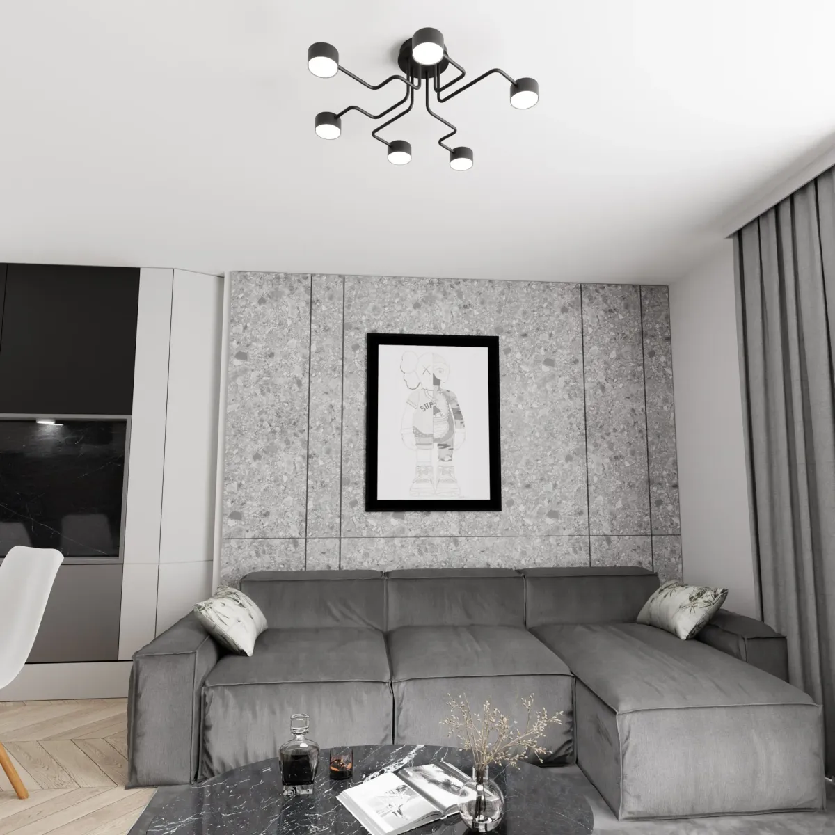 Lampa sufitowa KURAGE 6 EMIBIG