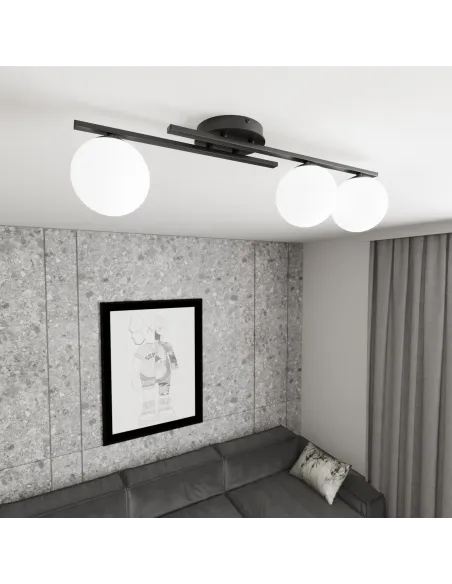 Lampa sufitowa KAIRO 3 BL OPAL EMIBIG