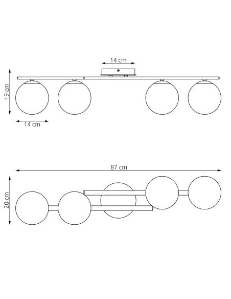 Lampa sufitowa KAIRO 4 BL EMIBIG