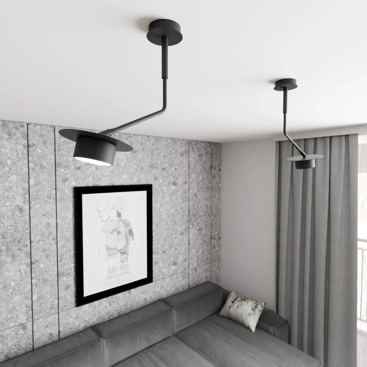 Lampa sufitowa MIZU 1 BL EMIBIG