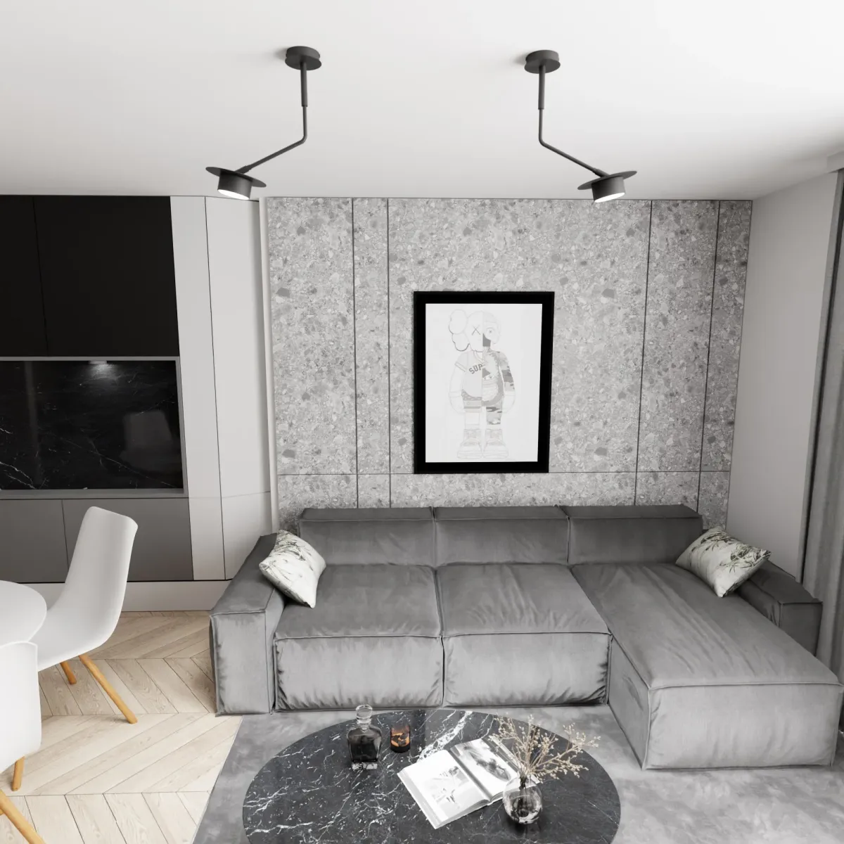 Lampa sufitowa MIZU 1 BL EMIBIG