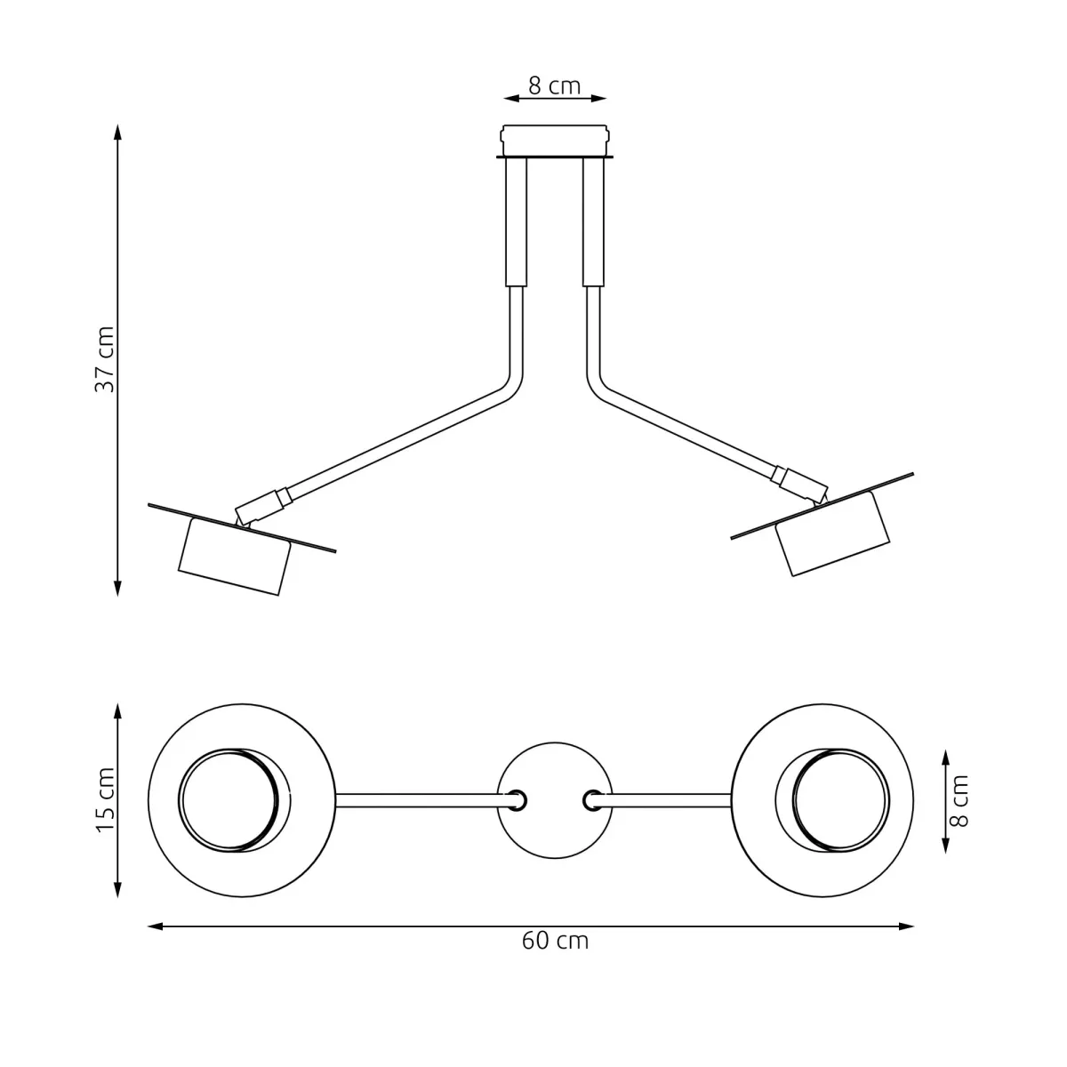 Lampa sufitowa MIZU 2 BL EMIBIG