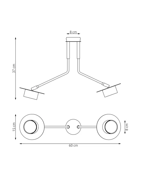 Lampa sufitowa MIZU 2 BL EMIBIG