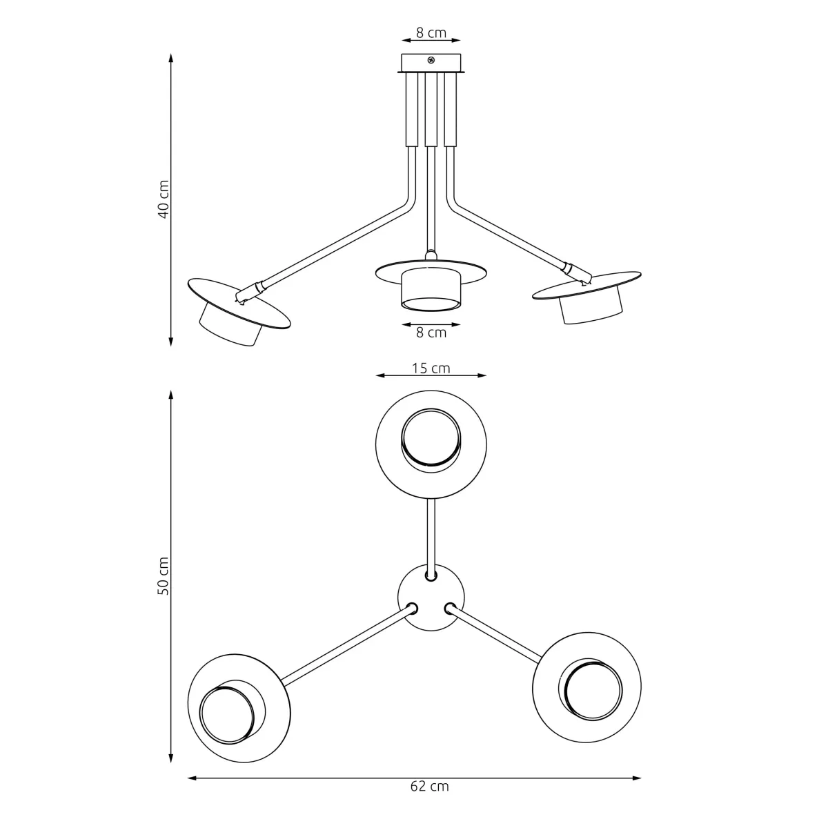 Lampa sufitowa MIZU 3 BL EMIBIG