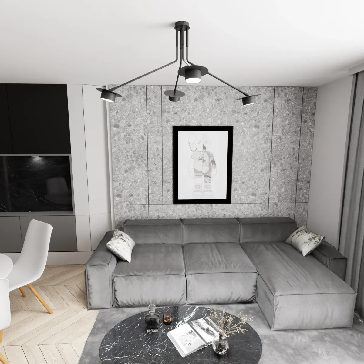 Lampa sufitowa MIZU 4 BL EMIBIG