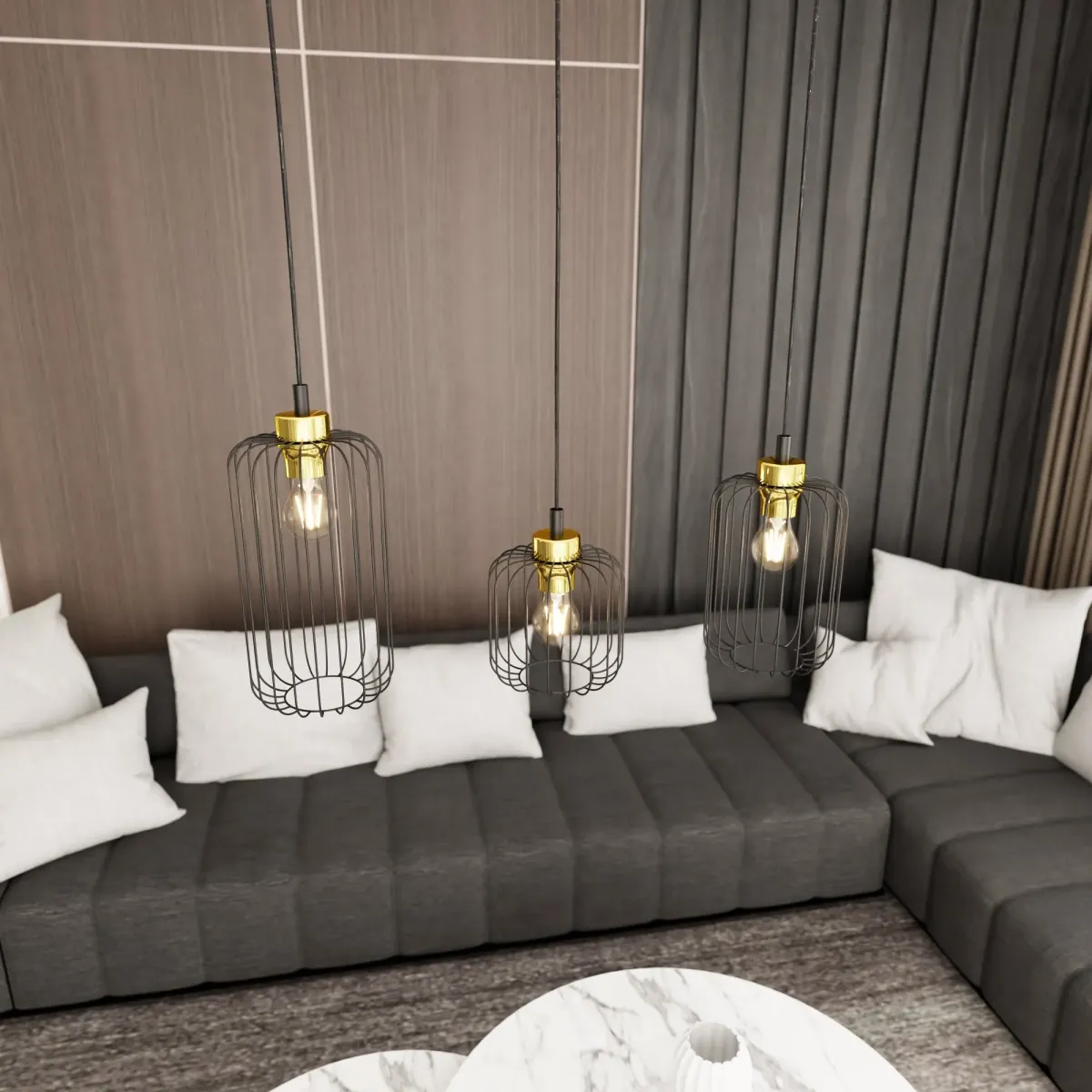 Lampa wisząca VANDER 3 BL EMIBIG