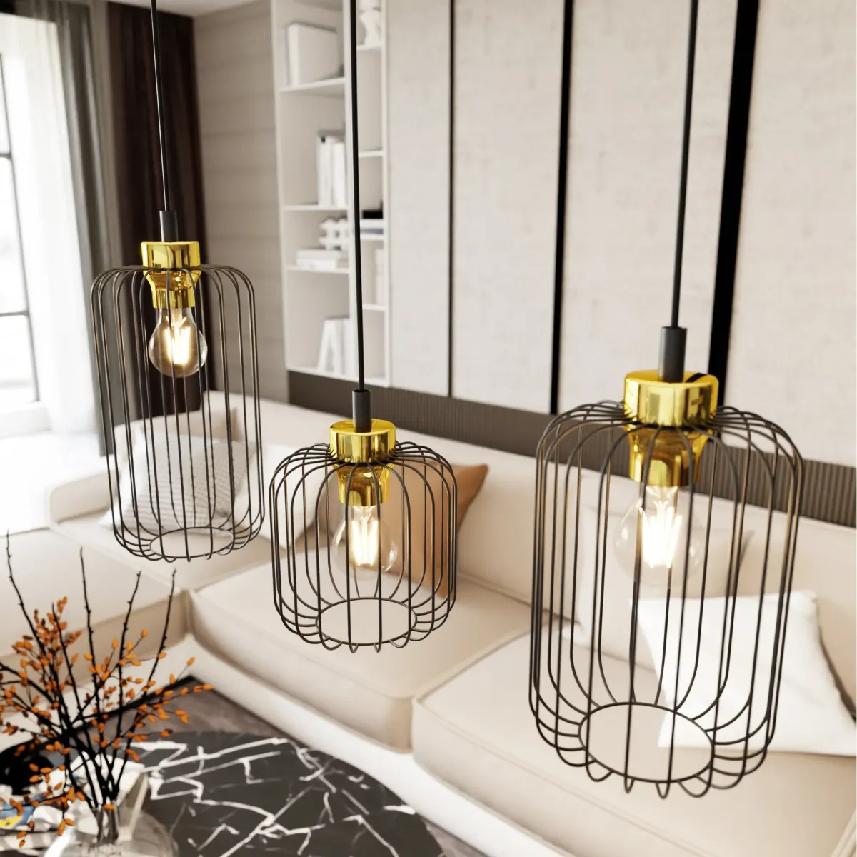 Lampa wisząca VANDER 3 BL EMIBIG