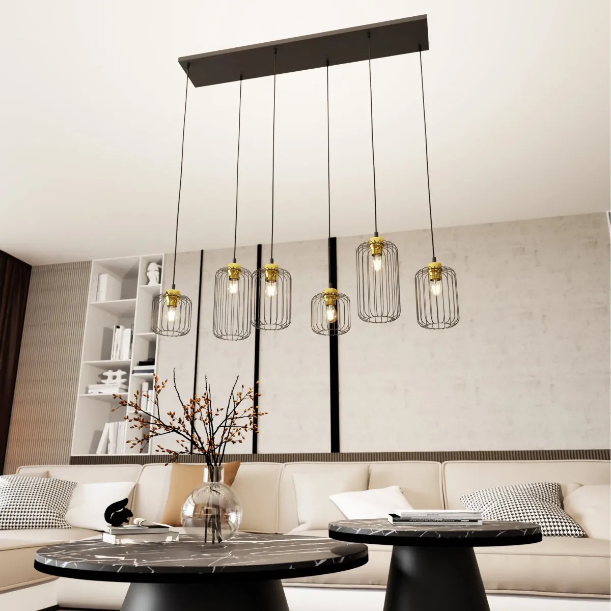 Lampa wisząca VANDER 6 BL EMIBIG