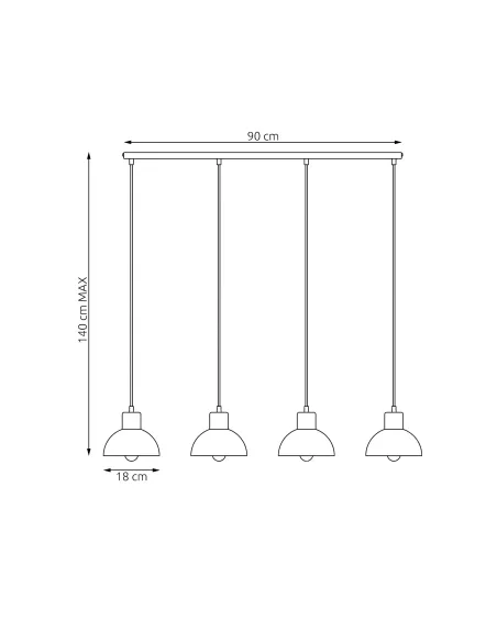 Lampa wisząca SECO 4 BL EMIBIG