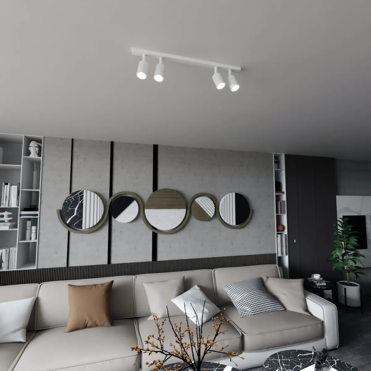 Lampa sufitowa FLASH 4 WHITE EMIBIG