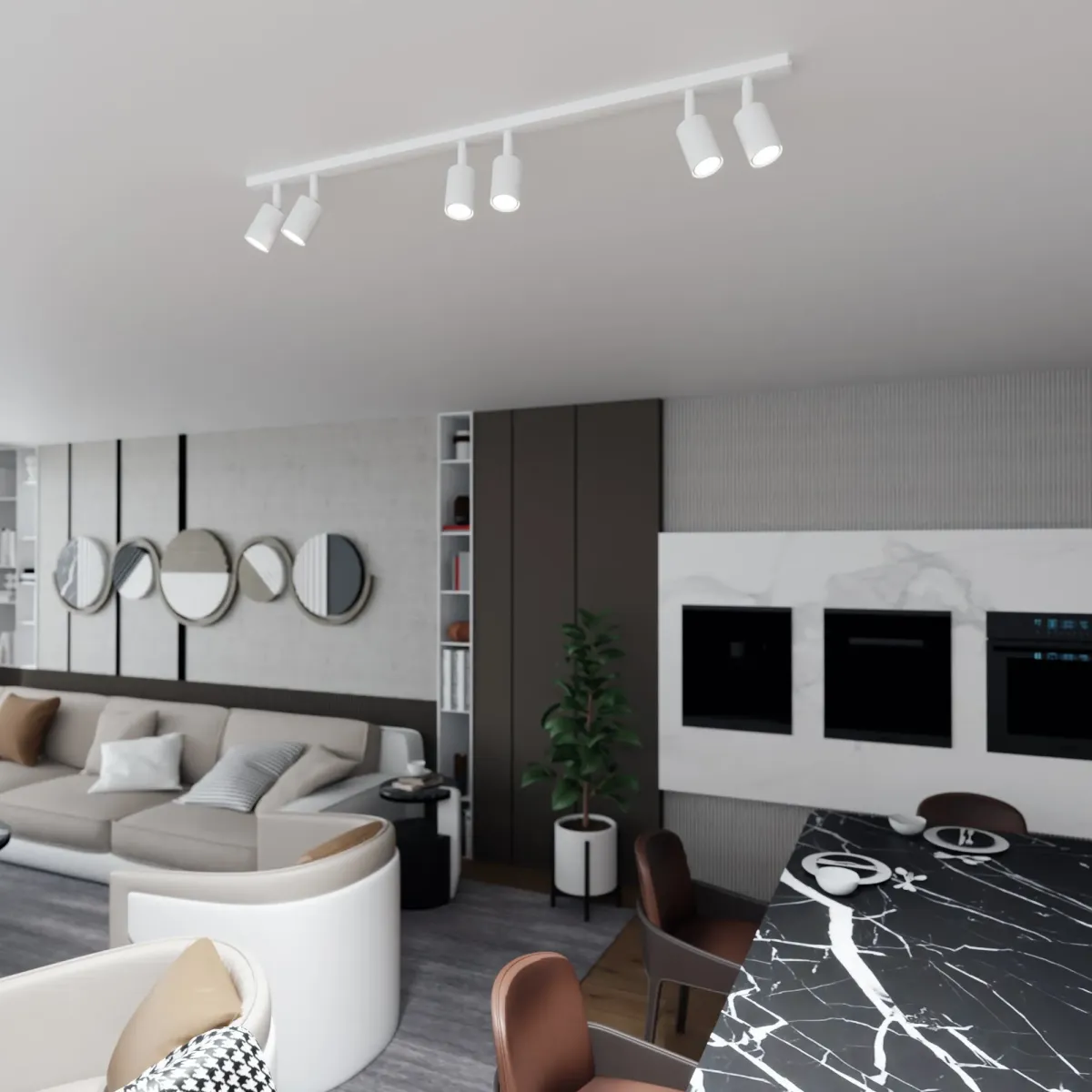 Lampa sufitowa FLASH 6 WHITE EMIBIG