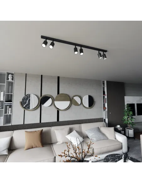 Lampa sufitowa FLASH 6 BLACK EMIBIG
