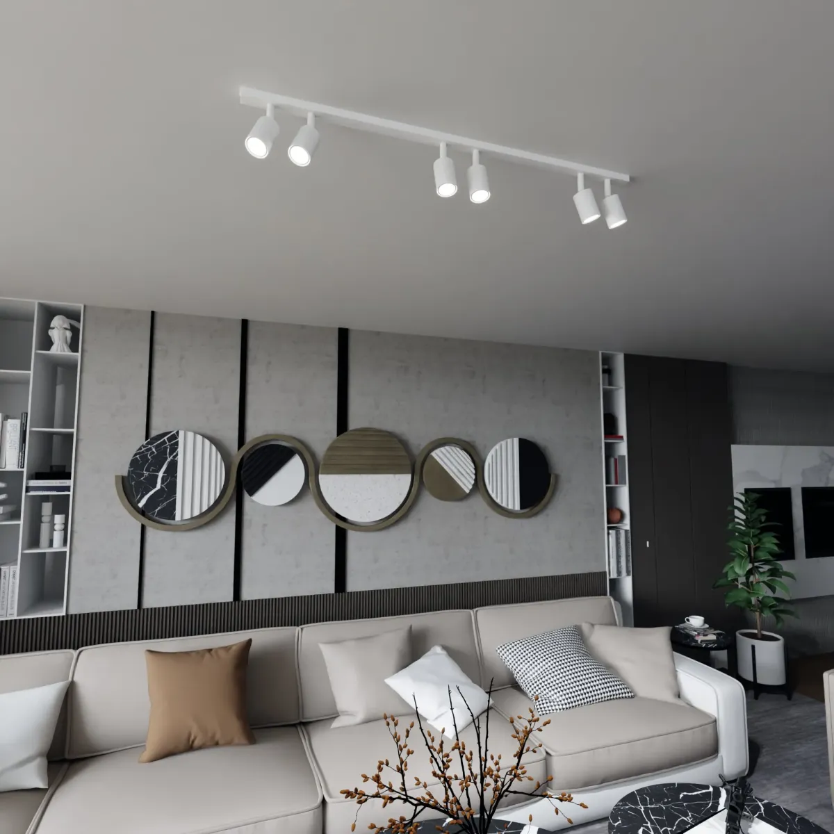 Lampa sufitowa FLASH 6 WHITE EMIBIG