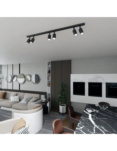 Lampa sufitowa FLASH 6 BLACK EMIBIG