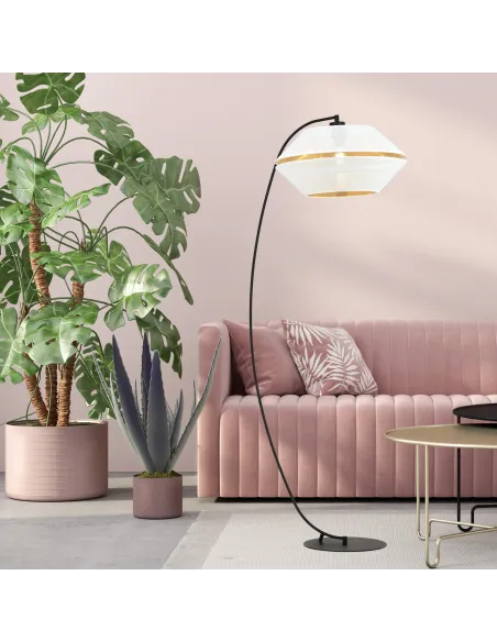 Lampa podłogowa MALIA LP WHITE/GOLD EMIBIG