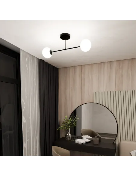 Lampa sufitowa ROMA 2 BL OPAL EMIBIG