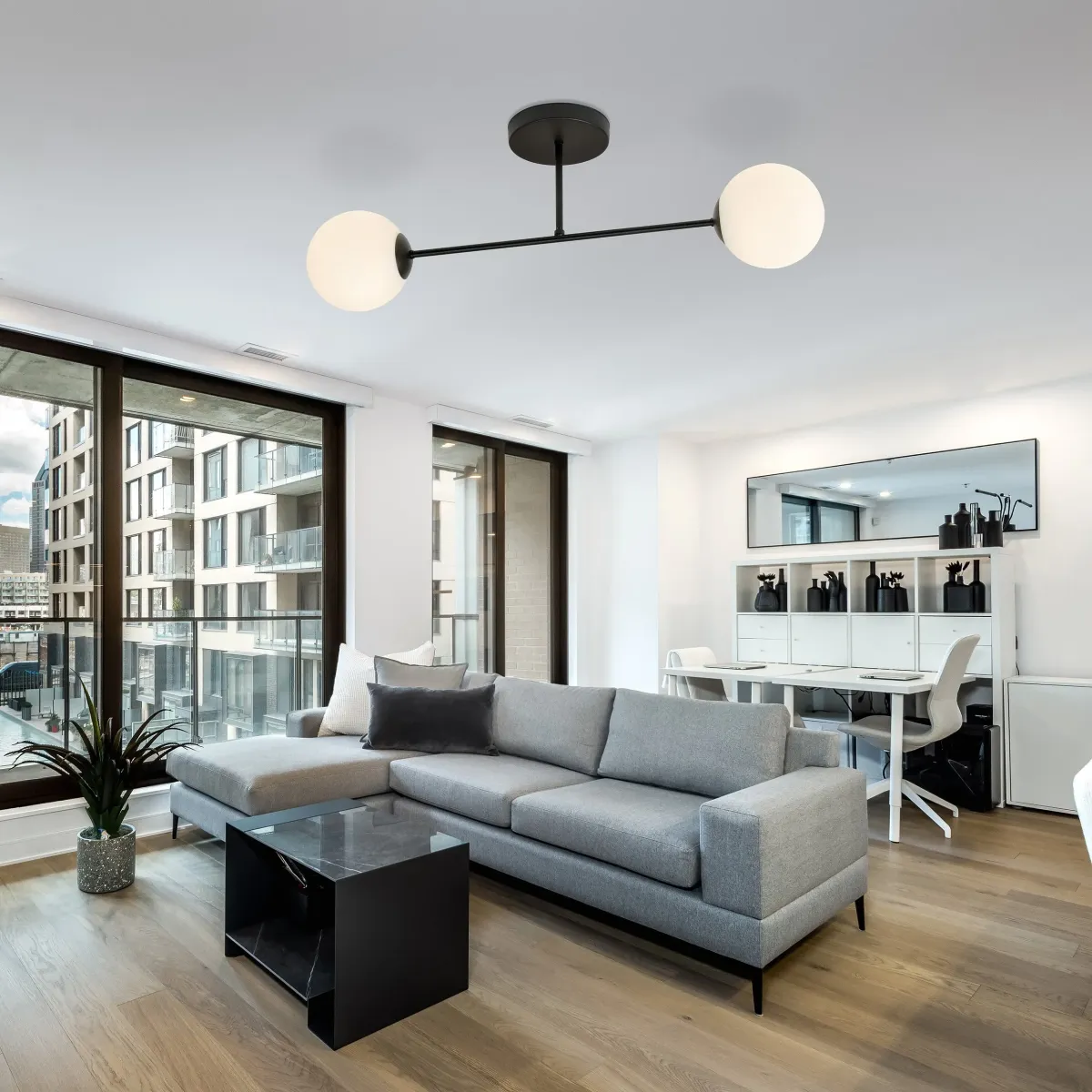 Lampa sufitowa ROMA 2 BL OPAL EMIBIG