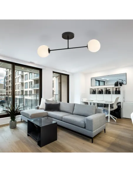 Lampa sufitowa ROMA 2 BL OPAL EMIBIG