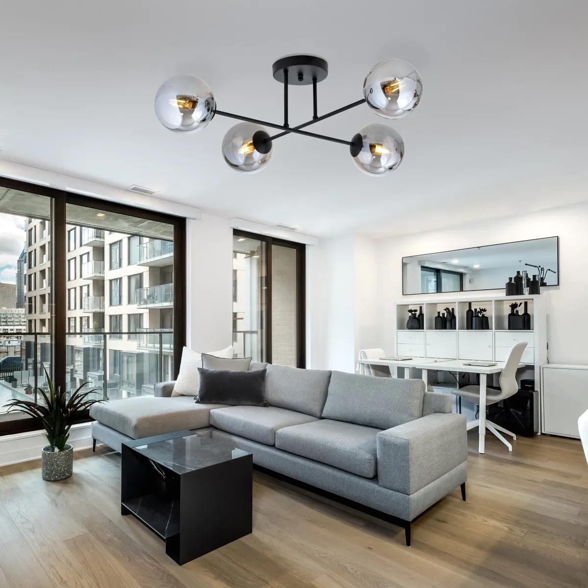 Lampa sufitowa ROMA 4 BL GRAFIT EMIBIG