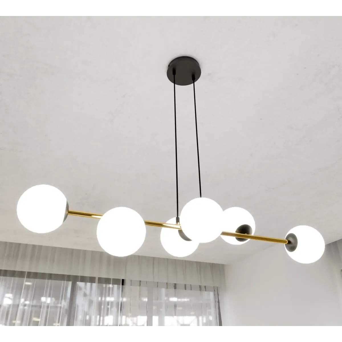 Lampa sufitowa GRAVITY 6 BL OPAL EMIBIG