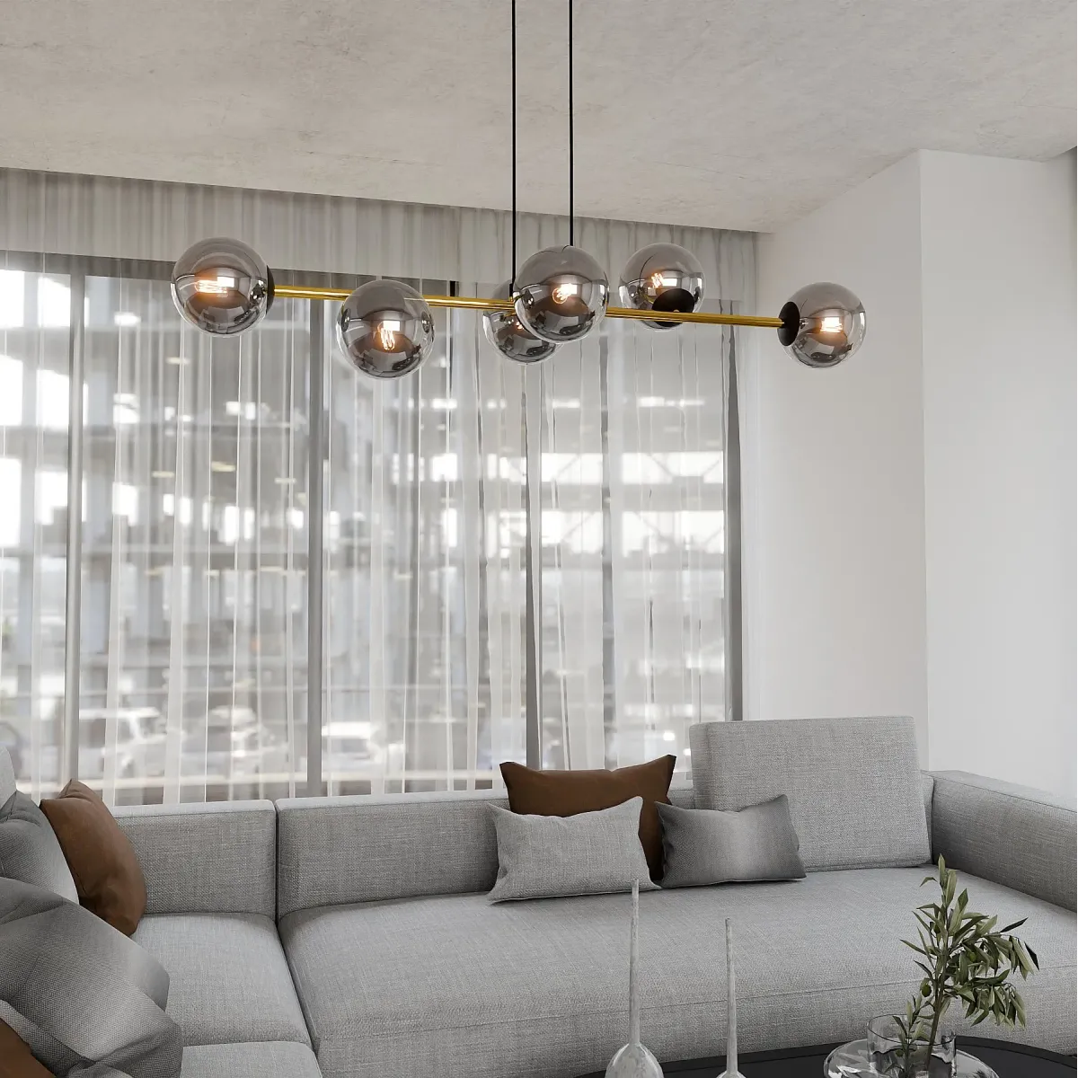 Lampa sufitowa GRAVITY 6 BL GRAFIT EMIBIG