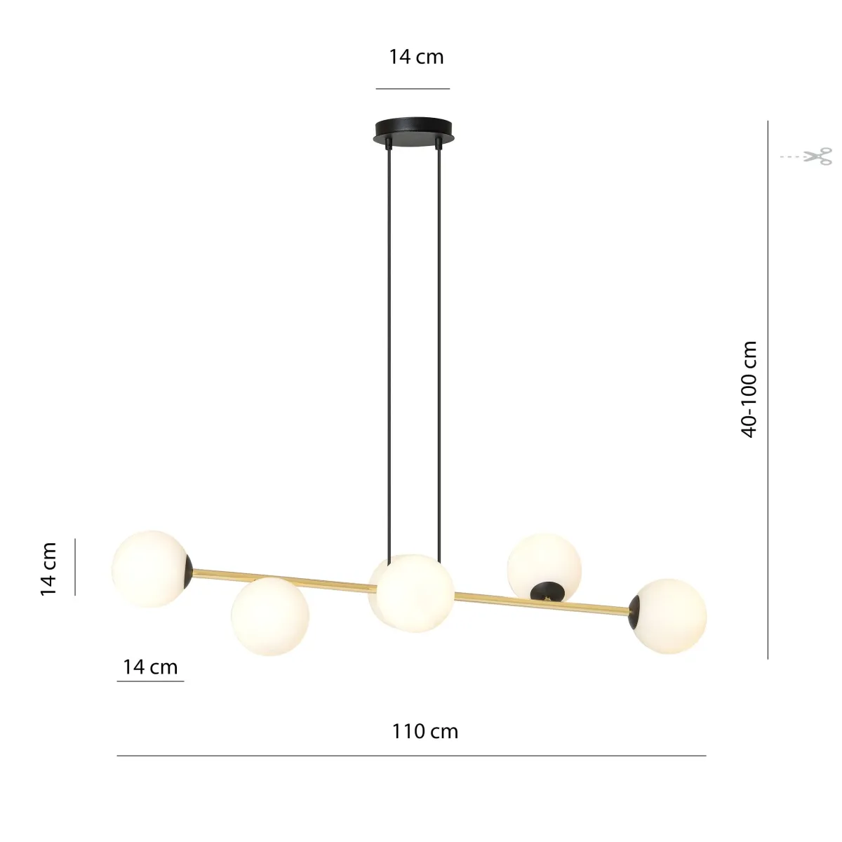 Lampa sufitowa GRAVITY 6 BL EMIBIG