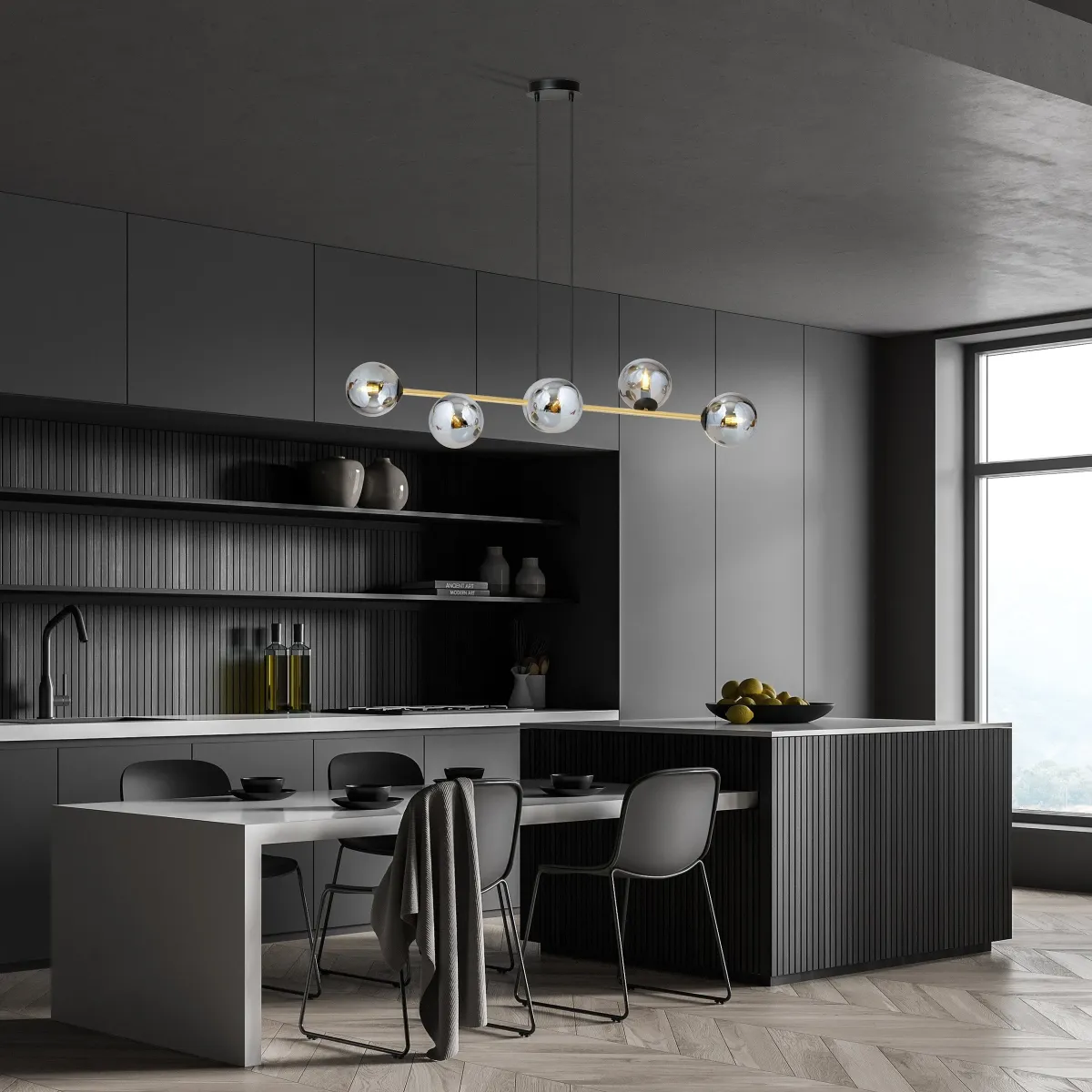 Lampa sufitowa GRAVITY 6 BL GRAFIT EMIBIG