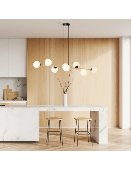 Lampa sufitowa GRAVITY 8 BL OPAL EMIBIG