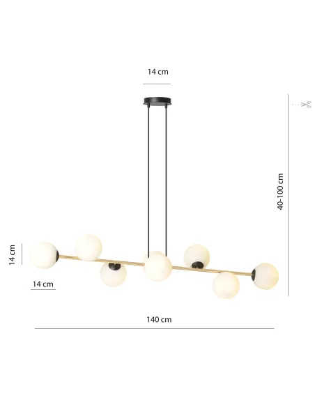 Lampa sufitowa GRAVITY 8 BL EMIBIG