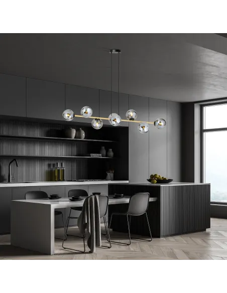 Lampa sufitowa GRAVITY 8 BL GRAFIT EMIBIG