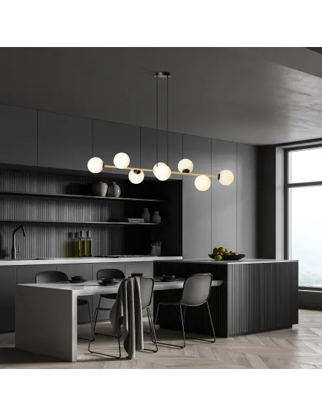 Lampa sufitowa GRAVITY 8 BL OPAL EMIBIG