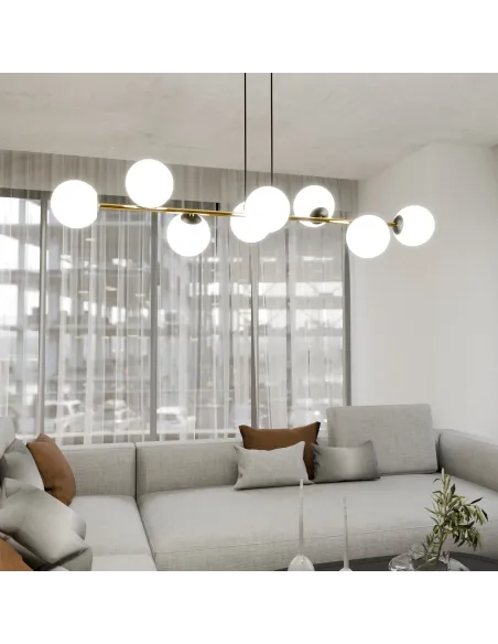 Lampa sufitowa GRAVITY 8 BL OPAL EMIBIG