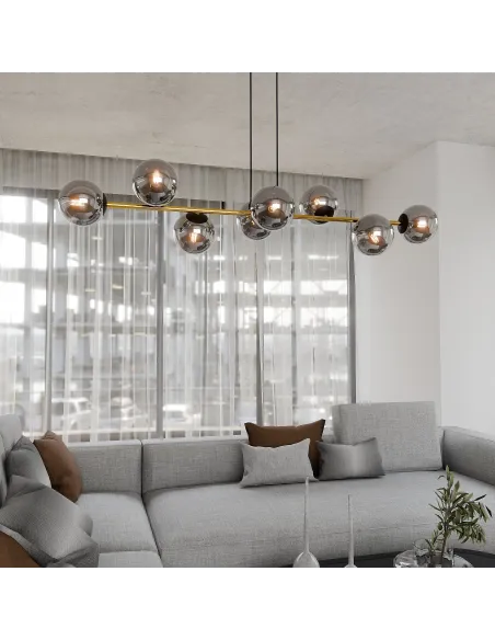 Lampa sufitowa GRAVITY 8 BL GRAFIT EMIBIG