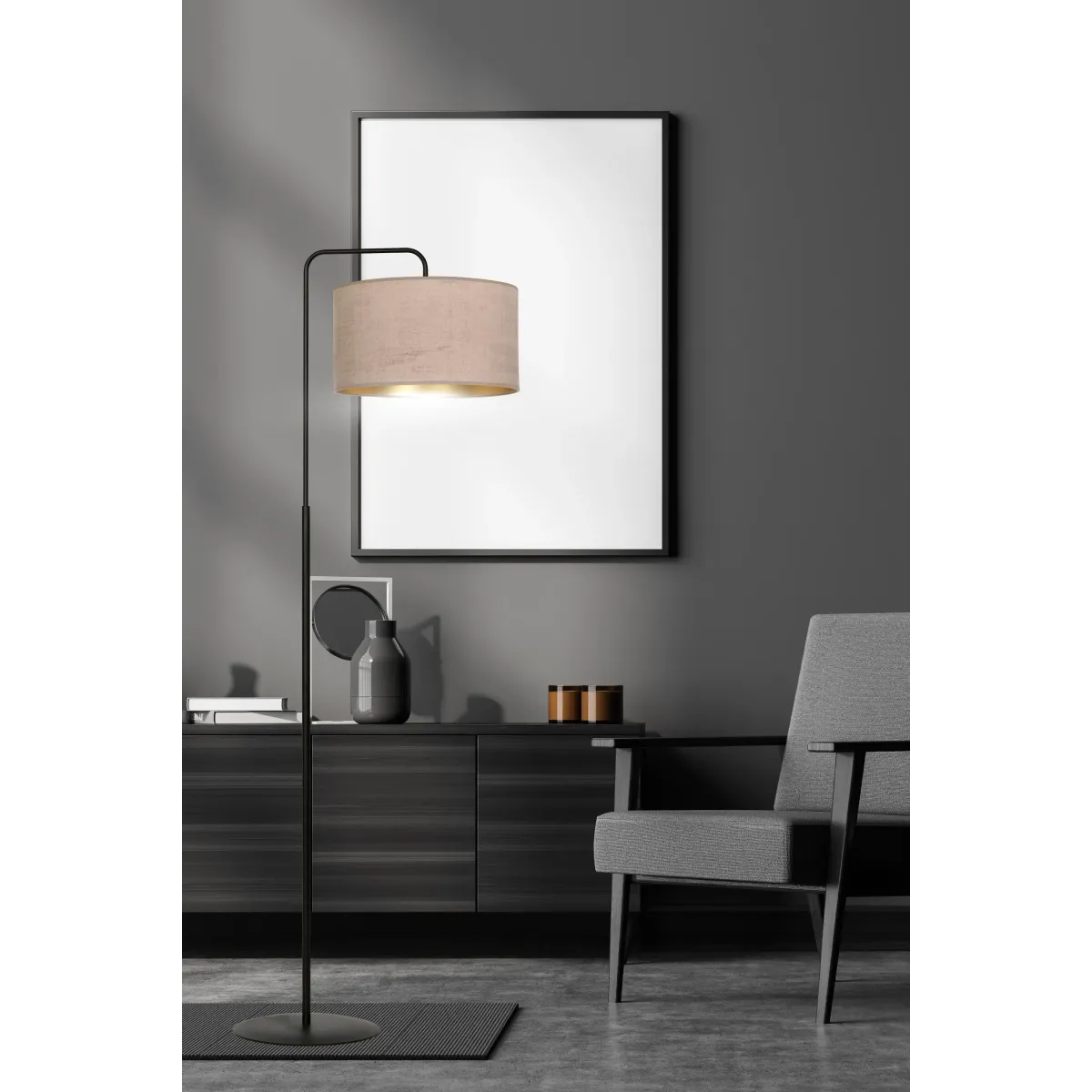 Lampa podłogowa HILDE LP1 BL ROSE EMIBIG