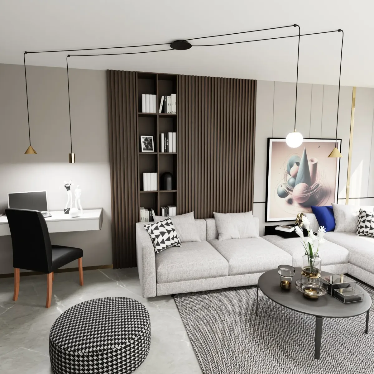 Lampa wisząca FUJI 4 BLACK EMIBIG