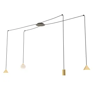Lampa wisząca FUJI 4 GOLD EMIBIG