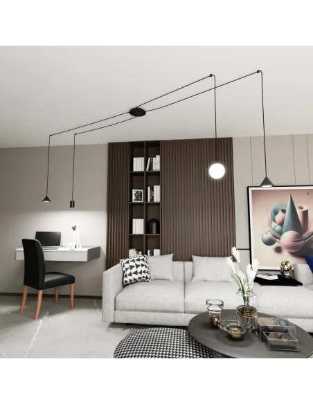 Lampa wisząca FUJI 4 GOLD EMIBIG