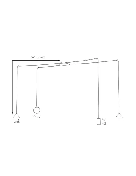 Lampa wisząca FUJI 4 EMIBIG