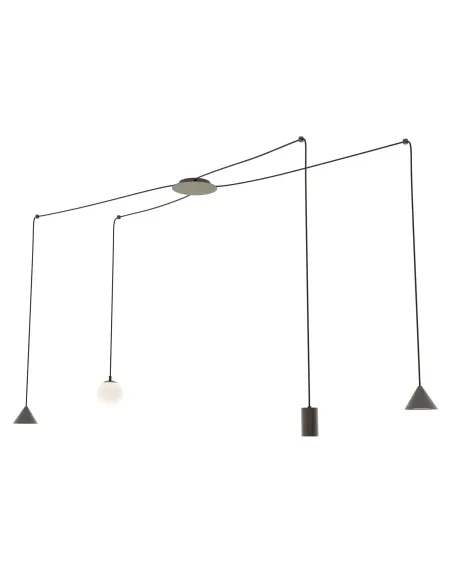 Lampa wisząca FUJI 4 BLACK EMIBIG