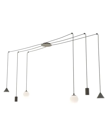 Lampa wisząca FUJI 6 BLACK EMIBIG