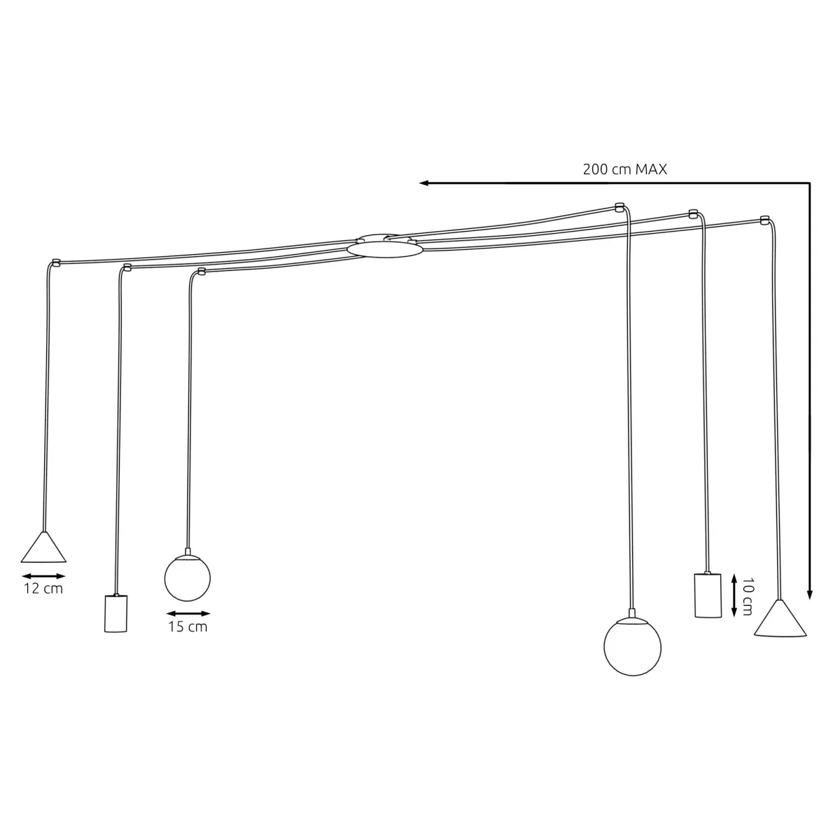 Lampa wisząca FUJI 6 EMIBIG