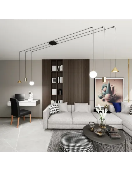 Lampa wisząca FUJI 6 GOLDEMIBIG