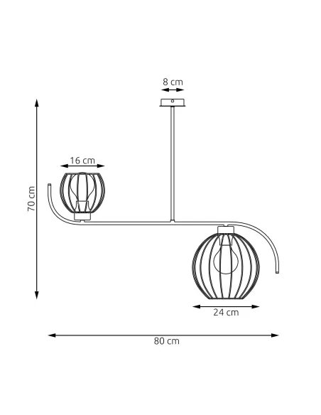 Lampa sufitowa ECHO 2 BL EMIBIG