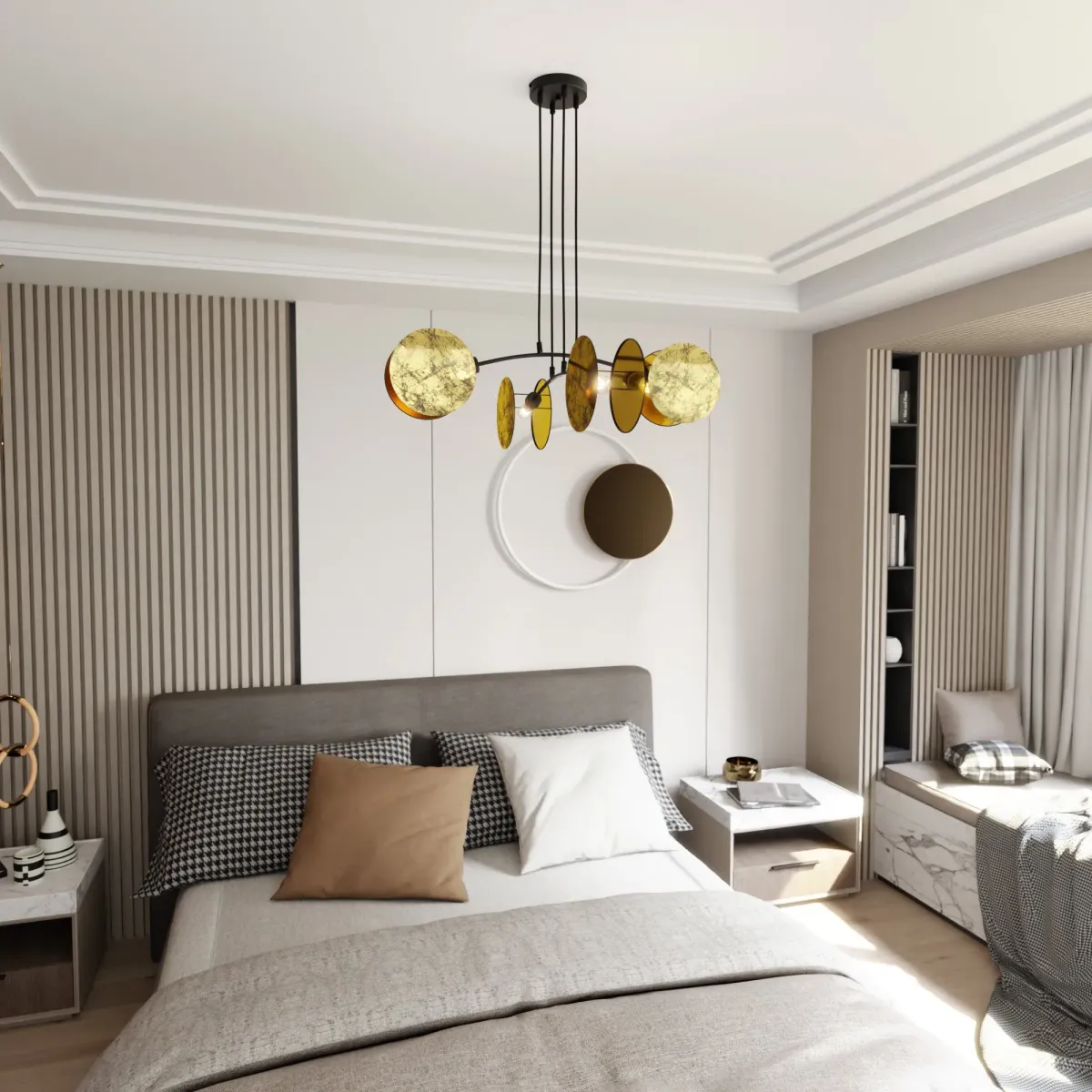 Lampa wisząca MOTIF 4 GOLD EMIBIG